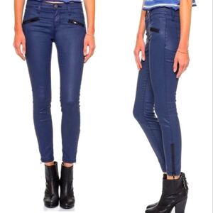 Current/ElliottThe Soho Zip Stiletto Coated Jeans